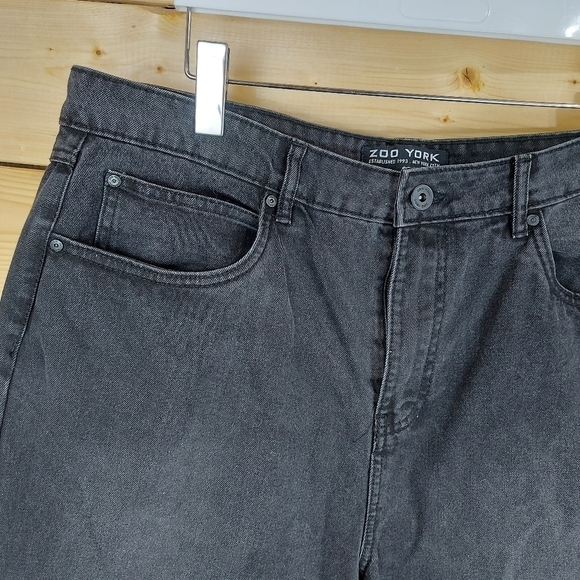 📣2/40$📣 ZOO YORK black denim jeans men's bermuda shorts size 40 - Picture 2 of 8